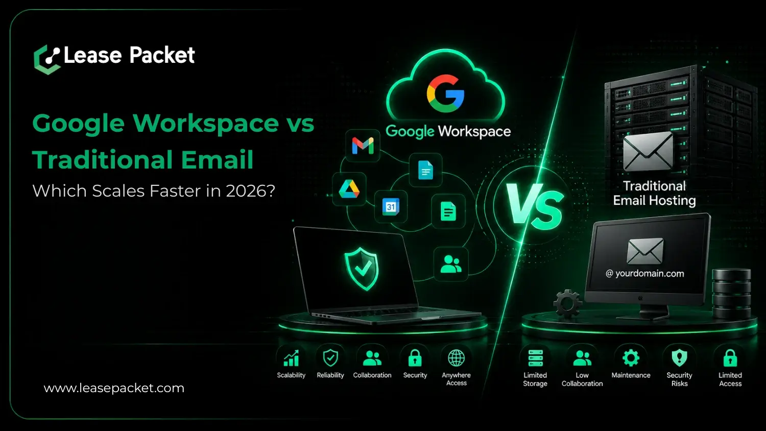 You are currently viewing Google Workspace vs Traditional Email Hosting: Which One Helps You Scale Faster in 2026?